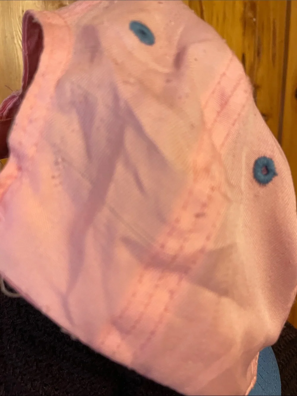 Lands' End Pink and Light Blue Kids' Baseball Cap
